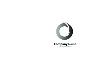 The simple modern logo of letter o with white background