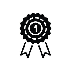 Black solid icon for title