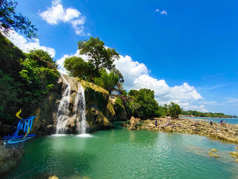 Toroan Sampang Madura Waterfall, East Java Indonesia, a beautiful, exotic and natural place