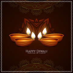 Happy Diwali traditional festival elegant background