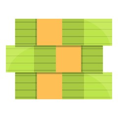 Auction money stack icon. Cartoon of auction money stack vector icon for web design isolated on white background