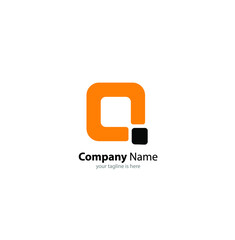Fototapeta premium The simple modern logo of letter Q with white background