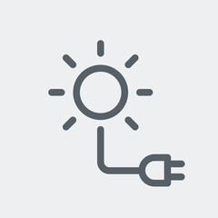 Solar plug icon isolated on background. Energy symbol modern, simple, vector, icon for website design, mobile app, ui. Vector Illustration