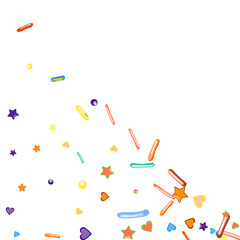 Sprinkles grainy. Cupcake donuts background.