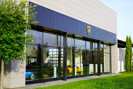 Lamborghini Sport Car Shop Logo Supercar Bull Taurus Sign Automobile Dealership Official Store