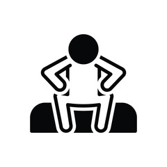 Black solid icon for alone