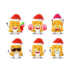 Santa Claus emoticons with christmas bell cartoon character