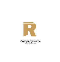 The simple modern logo of letter r with white background