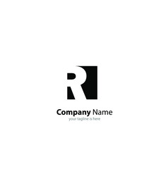 Fototapeta premium The simple modern logo of letter r with white background