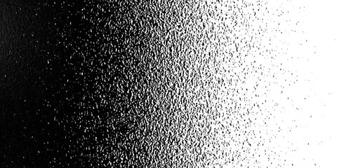 Black on white background. Black and white dissolve in half in each other. Silky rough textured black matter mixed with white. Looks like halftone of mix grunge. Art Illustration