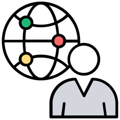 Human head directing towards mind mapping 
