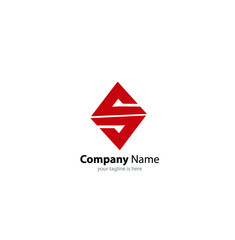 the simple elegant logo of letter s with white background