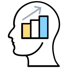 Obraz premium Human head directing towards mind mapping 