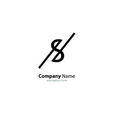 the simple elegant logo of letter s with white background