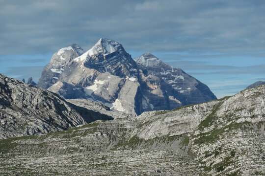 Blick auf Tofanamassiv von der Rossalm (Pragser Dolomiten)