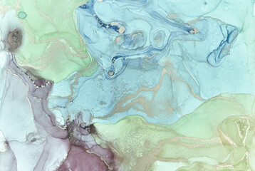 Fluid Art . Modern аbstract colorful background, wallpaper. Mixing acrylic paints. Marble texture. Alcohol ink colors translucent