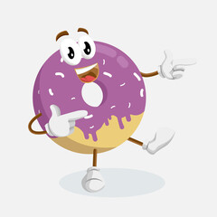 
mascot donut posing cute
