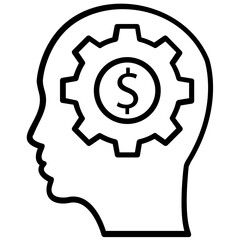 
Human head directing towards mind mapping 
