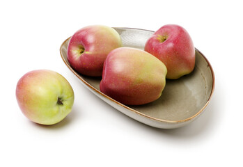 Red apples isolated on white background