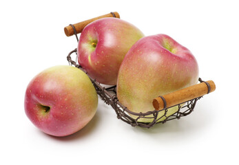 Red apples isolated on white background