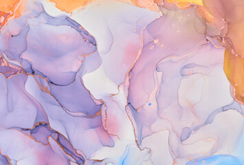 Fluid Art . Modern аbstract colorful background, wallpaper. Mixing acrylic paints. Marble texture. Alcohol ink colors translucent