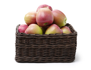 Red apples isolated on white background