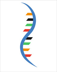 Single stranded RNA strand illustration