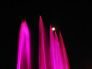 the colors of the water at the artesian well in Baia Mare city