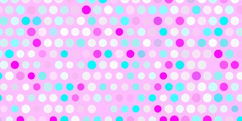 Light pink, blue vector background with spots.