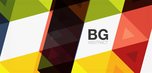Obraz premium Mosaic triangle pattern abstract background for cover, banner, flyer and poster and other template