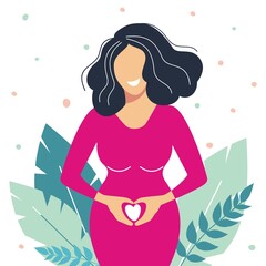 Silhouette of a pregnant woman