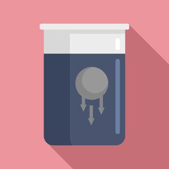 Sphere flask gravity icon. Flat illustration of sphere flask gravity vector icon for web design