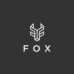 abstract fox logo. crystal icon