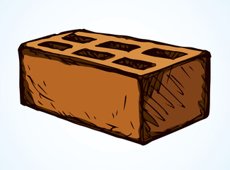 Brick. Vector drawing icon sign