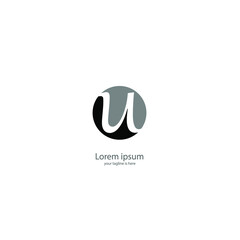 letter u modern logo concept with white background