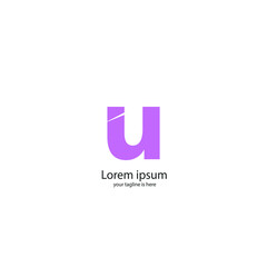 letter u modern logo concept with white background