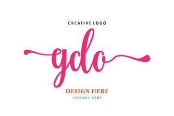 Obraz na płótnie Canvas GDO lettering logo is simple, easy to understand and authoritative