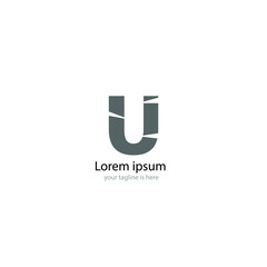 letter u modern logo concept with white background