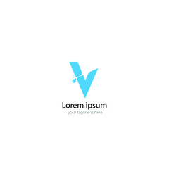 letter v logo concept with white background