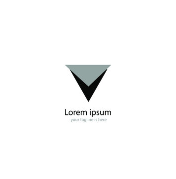 letter v logo concept with white background