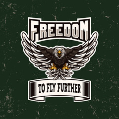 eagle flying mascot logo template