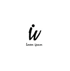 letter w elegant logo concept with white background