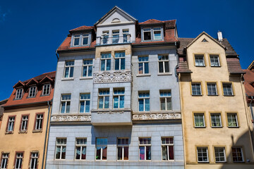 naumburg, deutschland - sanierte altbauten in der altstadt