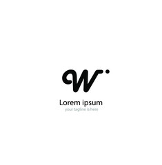 letter w elegant logo concept with white background