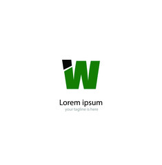 letter w elegant logo concept with white background