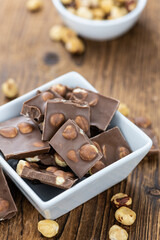 Hazelnut Chocolate (close up shot; selective focus)