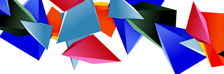 Triangle mosaic abstract background, 3d triangular low poly shapes. Geometric vector illustration for covers, banners, flyers and posters and other