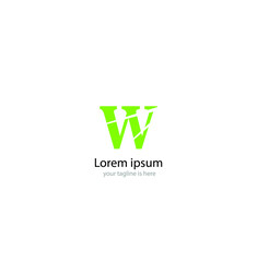 letter w elegant logo concept with white background
