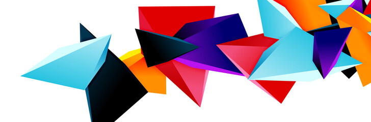 Triangle mosaic abstract background, 3d triangular low poly shapes. Geometric vector illustration for covers, banners, flyers and posters and other