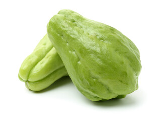 Chayote on a white background